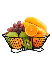 Vente chaude corbeille à fruits dernière conception décor à la maison pièce maîtresse table corbeille à fruits décorative couleur noire forme ronde corbeille à fruits - Product Image 3