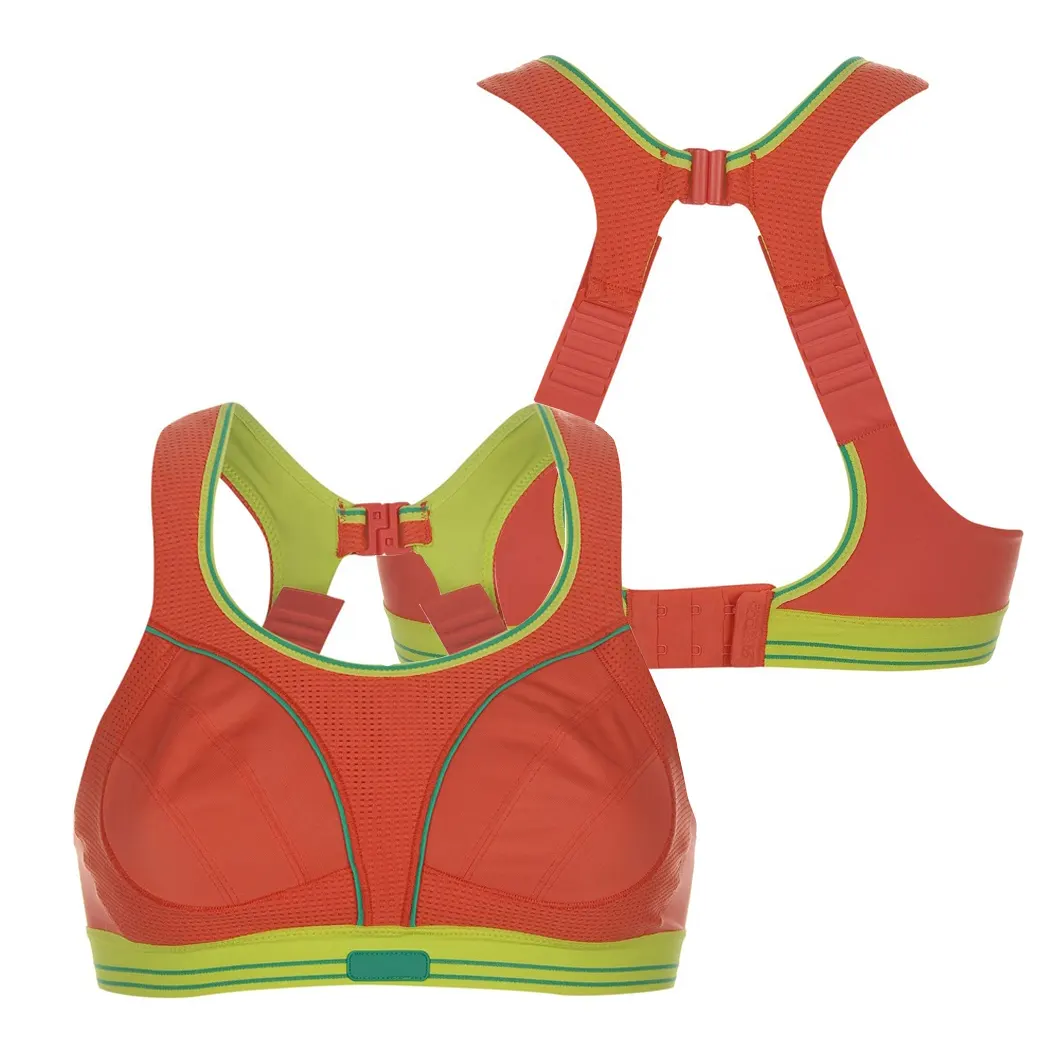 TOPKO Alta Qualidade Atacado Gym Wear Yoga Sports Bra Mulheres Laranja Verde Azul Quantidade Custom TOP Shirts OEM Personalizado Spandex