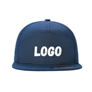 Casquette de golf 7 panneaux hydrophobe à ventilation laser, logo personnalisé, visière plate, snapback, performance respirante, fabriquée au Vietnam - Product Image 2