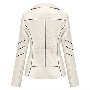 100% chaquetas de cuero originales para mujer, chaquetas de moda ajustadas con logotipo personalizado, chaqueta de cuero a la moda para mujer - Product Image 3