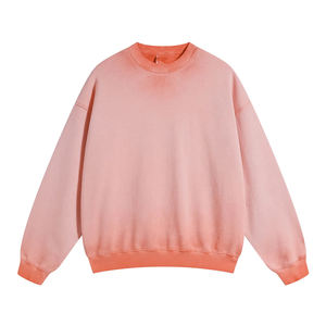 Sweat-shirt à col rond surdimensionné pour hommes de haute qualité 100% coton personnalisable à la mode vêtements de fête de rue pour l'hiver lavé - Product Image 4