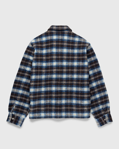 Lo último en ropa de calle, camisas de manga larga de franela para hombre, patrón de logotipo personalizado con cremallera, camisa informal de franela a cuadros de algodón, camisas para hombre - Product Image 2