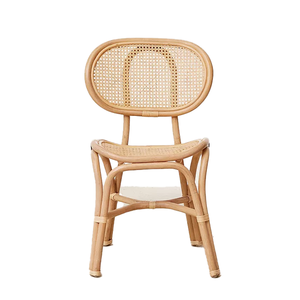 Silla decorativa de caña vintage con diseño de mimbre transpirable para cocina y asientos al aire libre - Product Image 6