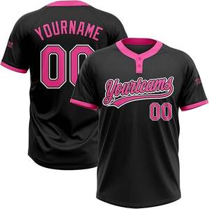 Gran oferta y uniforme de béisbol personalizado de alta calidad, camisa con botones, número de nombre cosido personalizado deportivo para camiseta de béisbol - Product Image 1
