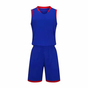 High Quality Plus Size Sleeveless Basketball Uniform Sets Made Polyester Breathable Quick Dry Shirt Shorts <b>Team</b> Name Number - Product Image 5