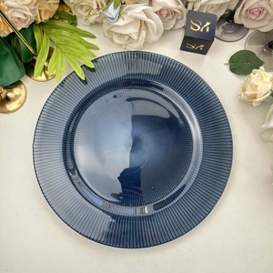 <span class=keywords><strong>SONYA</strong></span> DINNERWARE Venta al por mayor Platos de presentación elegantes con diseño Ray para bodas, de vidrio ecológico - Product Image 4