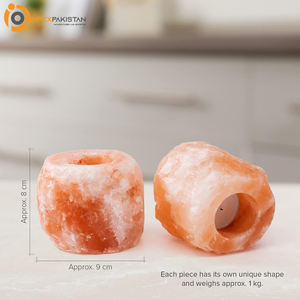 IMPEX PAKISTAN's Handmade <b>Pink</b> Salt <b>Candle</b> <b>Holders</b> Personalized Pure Natural Crafts of Superb Quality - Product Image 5