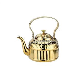 Théière en métal unique martelée et texture de doublure avec or rose pour les fêtes à l'intérieur Pot de service de thé Besoins de cuisine pour la maison et les théières - Product Image 2
