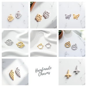 Charmes de patte d'animal faits à la main en argent sterling pendentif personnalisable faisant des bijoux - Product Image 6