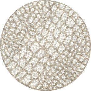 Luxury Kitchen Beaded Placemat Round Pattern <b>Table</b> <b>Mat</b> for Dining <b>Table</b> for Restaurant and Hotel Made of Polyester Cloth - Product Image 1