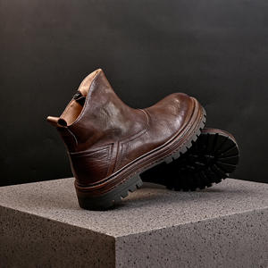 Zapatos de Trabajo Duraderos de Cuero Vacuno con Forro Antiolor y Absorción de Impactos, Zapatos Casuales para Hombre, Zapatos para Uso Diario - Product Image 3