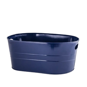 Recubrimiento en polvo, bañera de hielo de alta calidad, barra de forma ovalada y cubo de uso para fiestas, azul brillante, a prueba de herrumbre, precio directo de fábrica, multiusos - Product Image 1