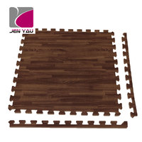 Tapis de sol en mousse EVA non toxique de 14 mm d'épaisseur, 60x60 cm, antidérapant, imitation bois, dalles de sol emboîtables, couleur personnalisée, découpe sur mesure