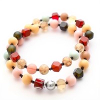 Pulsera de Cuentas Múltiples de Plata de Ley Chapada en Rodio VVLCO para Mujeres y Niñas, Joyería de Lujo para Fiestas y Ocasiones Especiales, a la Moda