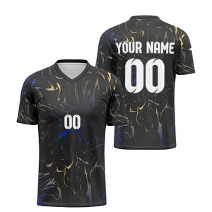 Top venta personalizada sublimación ropa deportiva uniforme Vintage clásico Retro FÚTBOL Camisetas fútbol Jersey cuello en V camiseta hombres - Product Image 3