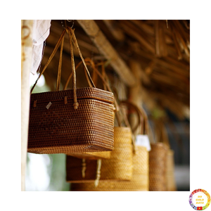 Bolso de mimbre hecho a mano Vietnam moda Tote ecológico bolso redondo para uso en viajes de verano - Product Image 6