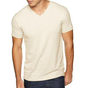 Hombres Transpirable Cuello en V Pima Algodón Jersey Camisetas Blanco - Product Image 4