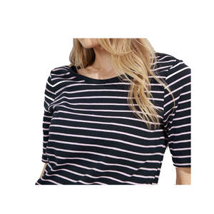 Venta al por mayor de gran tamaño de logotipo personalizado de verano de algodón en blanco Top Mujeres Tees Plain recortada de manga corta Camiseta Top - Product Image 6