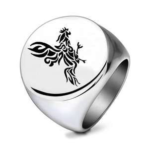 Bague de championnat géométrique large en argent sterling plaqué or 14 carats, style Chihang, avec moissanite sertie à griffes, style hip-hop - Product Image 1