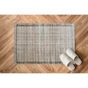 Tapis imprimé au design marocain : Décoration antique, turc, vert, cuisine, doux, grand, avec poils doux - Product Image 5