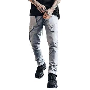 กางเกงคาร์โก้ผู้ชายแบบซ้อนบางมีกระเป๋าหลายช่องกางเกงซ้อนกันตัวยาวมีซิปติดโลโก้ส่วนตัวใหม่2025 - Product Image 2