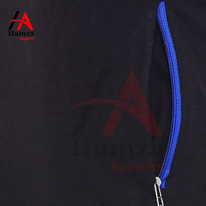 กางเกงเอวสูงของผู้ชายสีดำมีสไตล์180ผ้าคอตตอนผสม GSM มีกระเป๋าด้านข้างแบบปิดมีเชือกรูดสำหรับสวมใส่สบาย - Product Image 4