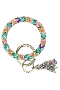 Porte-clés brodé de perles multicolores Trendy Fancy New Design Luxury USB Car Bike Purse Key Bag Decorative for Weddings - Product Image 2