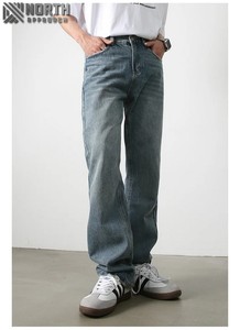 Haute qualité personnalisé hommes Denim jean hiver automne droite taille moyenne séchage rapide respirant coton pour - Product Image 6