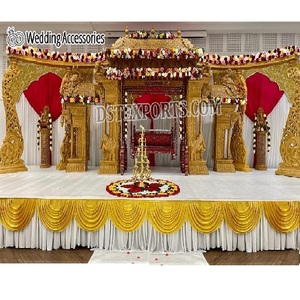 Mandap de Madera para Bodas Tradicionales Tamilas, Decoración Fabulosa para Bodas Indias, Mandap de Madera para Grandes Celebraciones, Mandap para Bodas en Canadá - Product Image 1