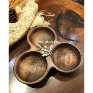 Bol jetable moderne en bois d'acacia écologique avec présentoir à fruits en stock, prix bas en Inde - Product Image 2