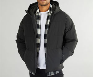 เสื้อโค้ทขนเป็ดพร้อมฮู้ดแฟชั่นฤดูหนาวกันลม - Product Image 1