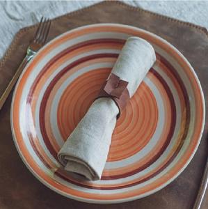 Anneaux de serviette en cuir véritable de qualité supérieure pour Table Wedding Party-pour Restaurant Hotel Home Usage-Prix d'usine Vente en gros - Product Image 2