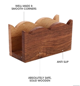 Porte-mouchoirs en bois de Sesham et de Hêtre Design de décoration de maison élégante pour salon salle de bain décoration de table de Style Antique - Product Image 5