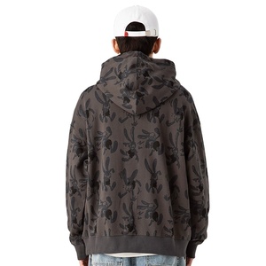 Vente en gros oem logo broderie personnalisée couleur unie sweat à capuche en polyester promotionnel unisexe pas cher pour hommes - Product Image 3