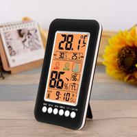 Layar besar kontrol suara lampu latar fungsi termometer elektronik dalam ruangan dan Monitor cuaca rumah higrometer dengan Alarm