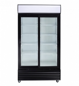 Refrigerador Comercial con Puerta Doble Corredera de Vidrio, Exhibidor Vertical de Bebidas con Iluminación LED de Alto Lumen - Product Image 4