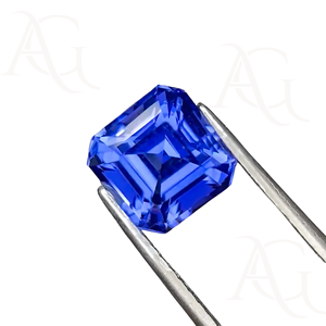 Lab Grown Royal Blue Sapphire Octagon Square Flame Fusion Piedra preciosa facetada Azul aciano sintético 4MM a 20 MM Piedra preciosa suelta - Product Image 2