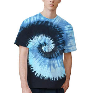 เสื้อยืดมัดย้อมสำหรับผู้ชายเสื้อยืดผ้าฝ้ายย้อมสีสำหรับผู้ชายเสื้อยืดย้อมสีสำหรับงาน OEM โลโก้ตามสั่ง - Product Image 3