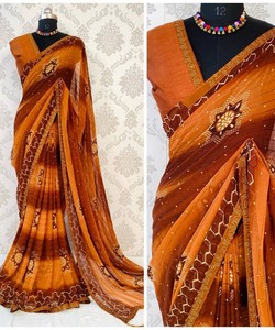 Heavy Embroidered Designer Party Women Wear Saree with <b>Blouse</b> for Store Selling in Wholesale Price Ethnicgarment Manufacturing Ethnic - Product Image 5