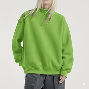 เสื้อสตรีแบบสวมคอสูงทรงหลวม ผ้าฟลีซเนื้อนุ่ม สวมใส่สบาย เหมาะสำหรับฤดูหนาว ให้ความรู้สึกผ่อนคลาย สวมใส่ได้ทุกวัน - Product Image 1