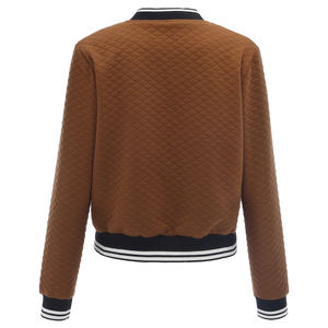 Cheap Price Ladies Slim Baseball Jacket Zip Front Long Sleeve Casual Outerwear Slim Fit Zip Outerwear 2026 Slim Fit - Product Image 2