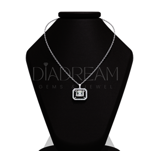 Exclusif 925 Sterling Silver Leb Grown VVS Clarity Emerald Cut Pendentif Collier Diamant Femmes Dernière Fête De Mariage - Product Image 6