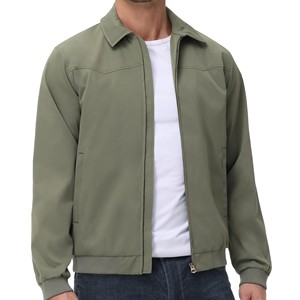 Veste coupe-vent tendance pour hommes, veste de sport décontractée, veste légère unie, imperméable, veste bomber à fermeture éclair personnalisée pour hommes - Product Image 1
