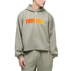 เสื้อฮู้ดมีซิปโอเวอร์ไซส์ผ้าฟลีซผ้าฝ้ายสำหรับใส่ในฤดูหนาว - Product Image 3