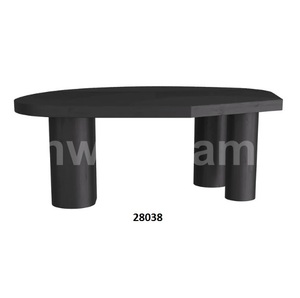 Table d'appoint ronde en fer avec dessus en marbre pour table basse Table de petit déjeuner - Product Image 4