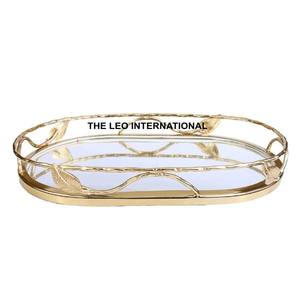 Bandeja de Comida Ecológica Japonesa de Alta Calidad, Bandeja Creativa para Servir Desayuno, Almuerzo y Cena, Marco de Metal con Cristal de Espejo - Product Image 5