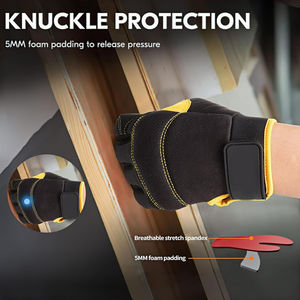 Guantes de trabajo para hombre para tareas diarias de labor, ensamblaje, reparación y mantenimiento que ofrecen comodidad, ajuste flexible y seguridad para las manos. - Product Image 3