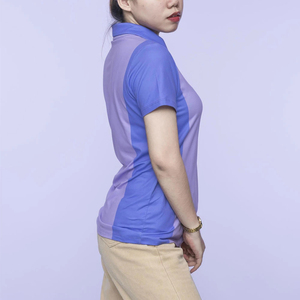 Women's Color Blocked <b>Short</b> <b>Sleeve</b> Polo Shirt Regular Fit Casual Quick Dry Knitted 100 Polyester - Product Image 4