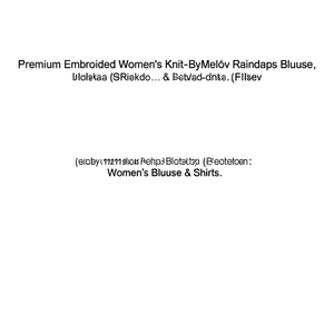 Blusa de Punto Bordada Premium para Mujer - ByMeldev Raindrops - Product Image 2