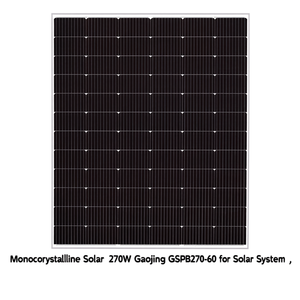 แผงโซลาร์เซลล์แบบโมโนคริสตัลไลน์ 270 วัตต์ Gaojing GSPB270-60 สำหรับระบบโซลาร์เซลล์ - Product Image 2